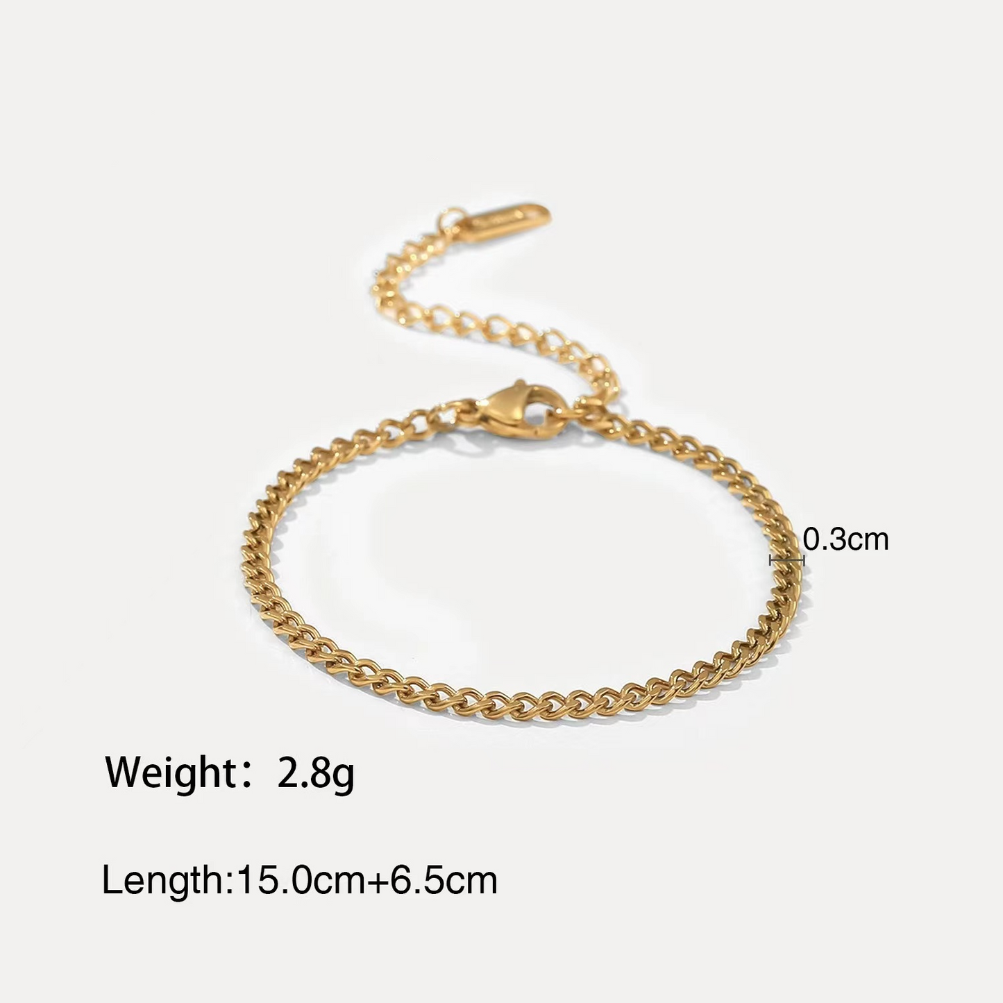 18k gold plating chic chain bracele