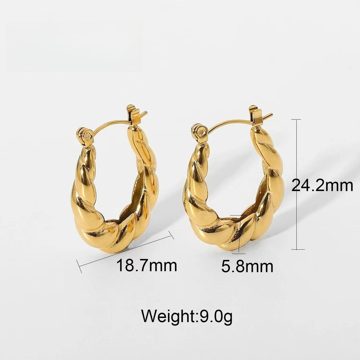 18k gold Creative design of ladies earrings