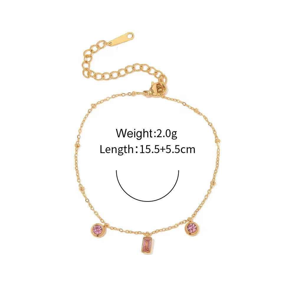 A dazzling pink emerald-cut stone bracelet and necklace sets