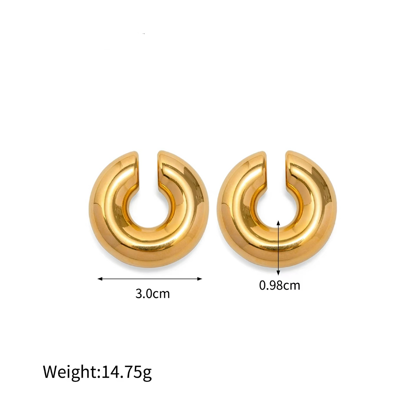 Hollow half round fashion earrings