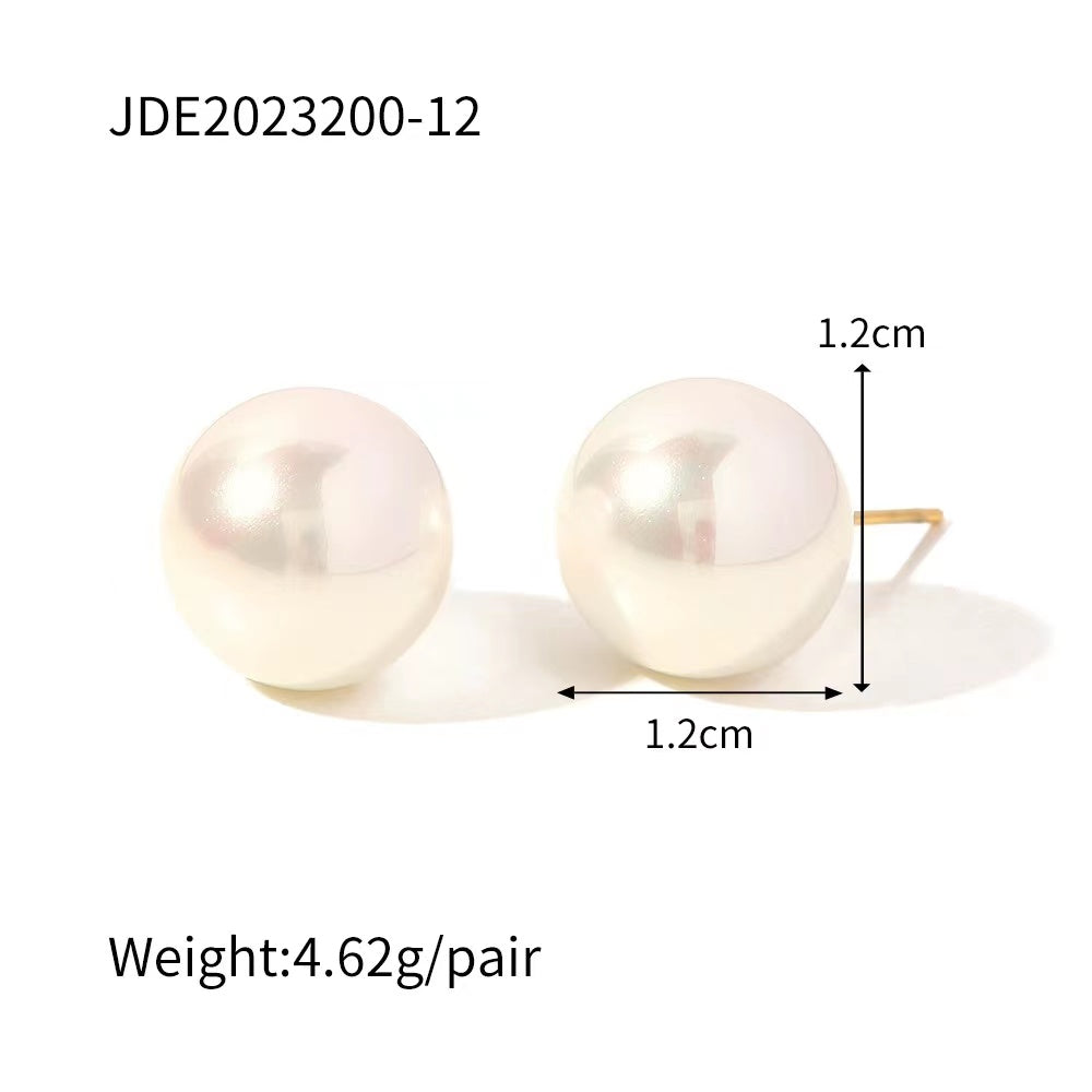 18KT Gold plating freshwater pearl earrings