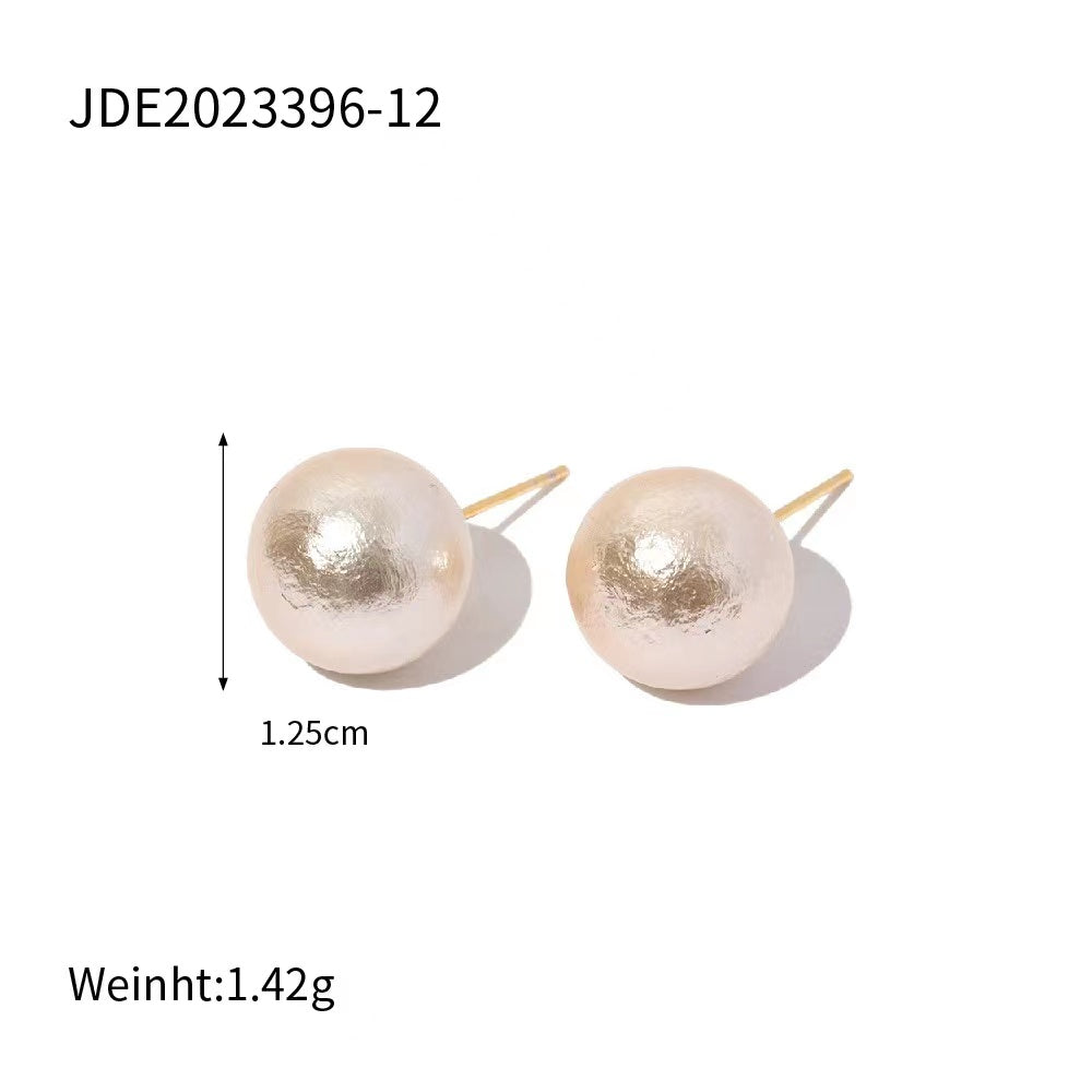 18KT Gold plating freshwater pearl earrings